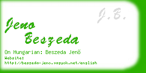 jeno beszeda business card
